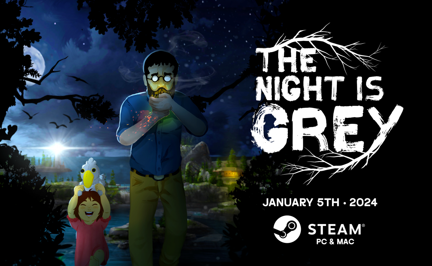 The Night is Grey, novo jogo português, será lançado a 5 de Janeiro de 2024  - MoshBit Gaming